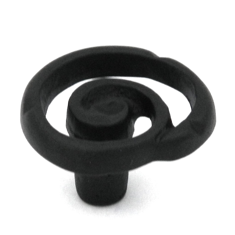 Belwith Hickory P9870-BL Black 1 3/8 Round Scroll Cabinet Knob Pulls Artifacts