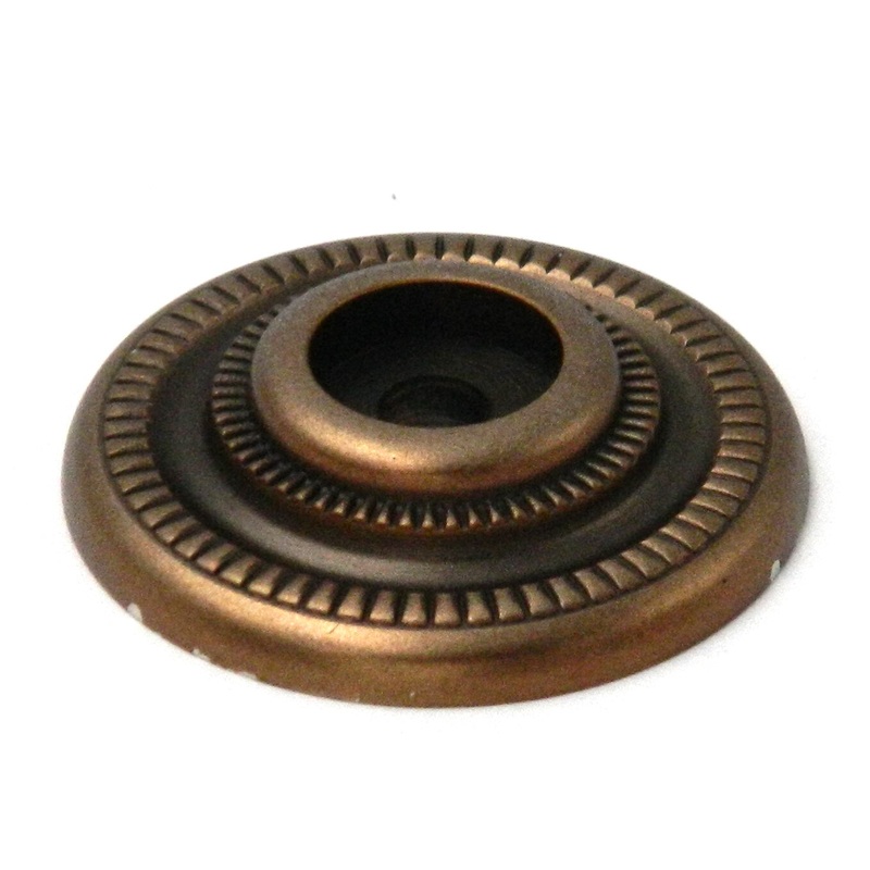 Belwith Keeler Solid Brass Acanthus Wellington Bronze Knob Backplate D6-15R