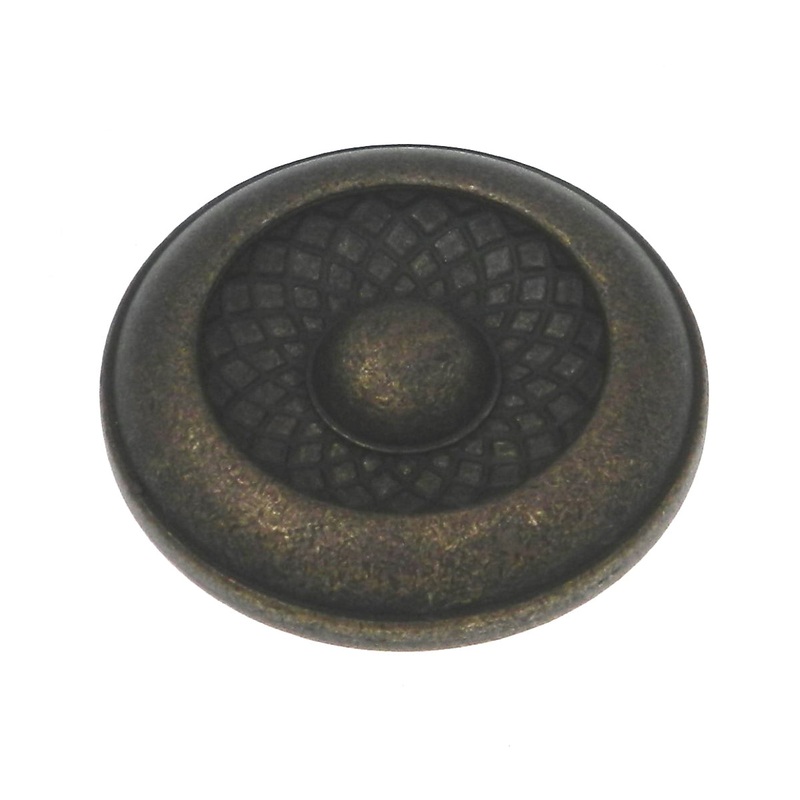 Belwith PA1118-WOA Windover Antique 1 7/8 Round Gladstone Cabinet Knob Pulls