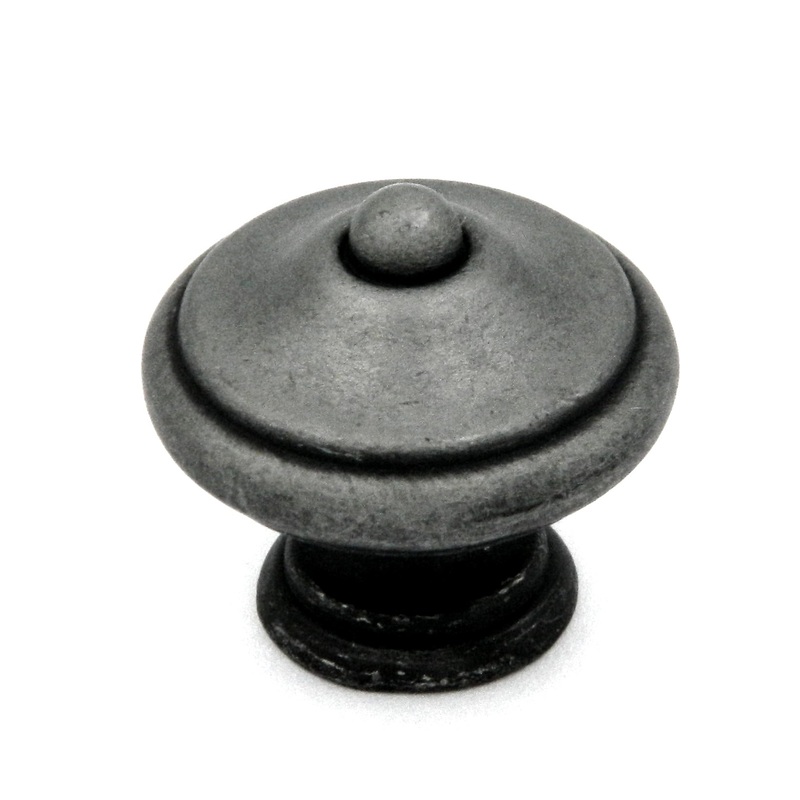 Hickory Hardware French Country Satin Pewter Antique 1 1/4 Cabinet Knob Pull P7341-SPA