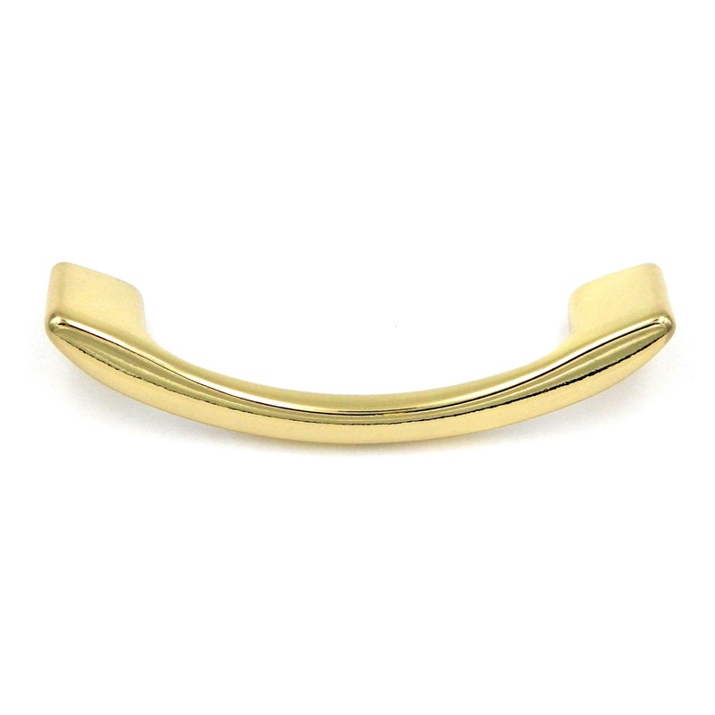Hickory Hardware P14415-3 Sunnyside Curved 3 Polished Brass Arch Cabinet Handle Pull