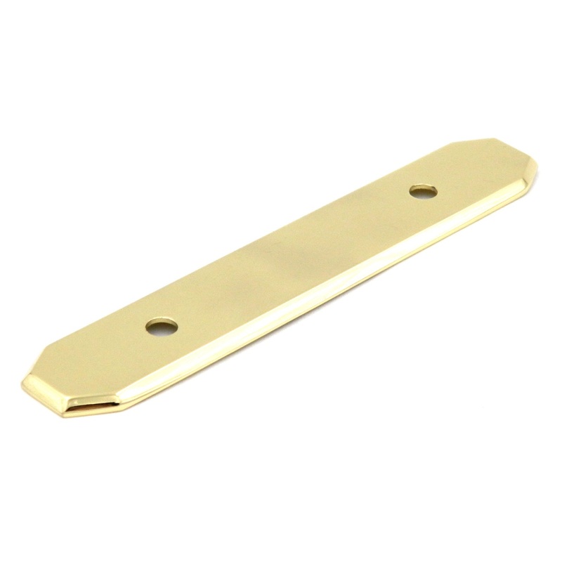 Hickory Hardware Polished Accents Brass 3cc Cabinet Handle Backplate P370-UB