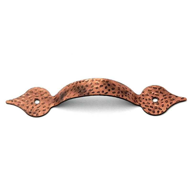 Hickory Hardware Southwest Lodge Antique Copper 3 1/4cc Hammered Cabinet Pull P101-AC