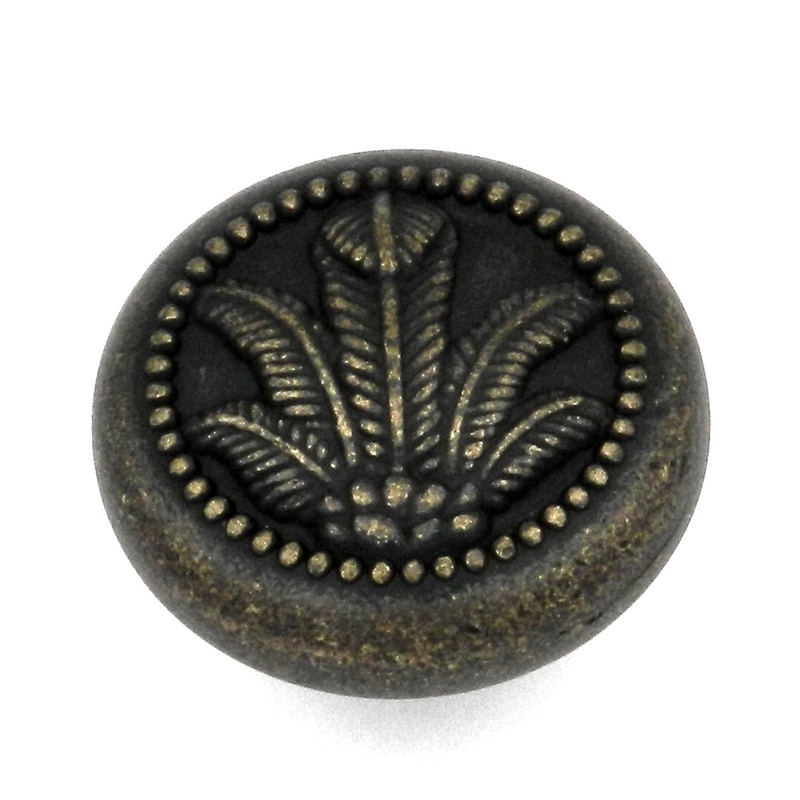 Hickory P7531-WDA Windover Antique 1 3/8 Palm Leaf Knob Pulls West Indies