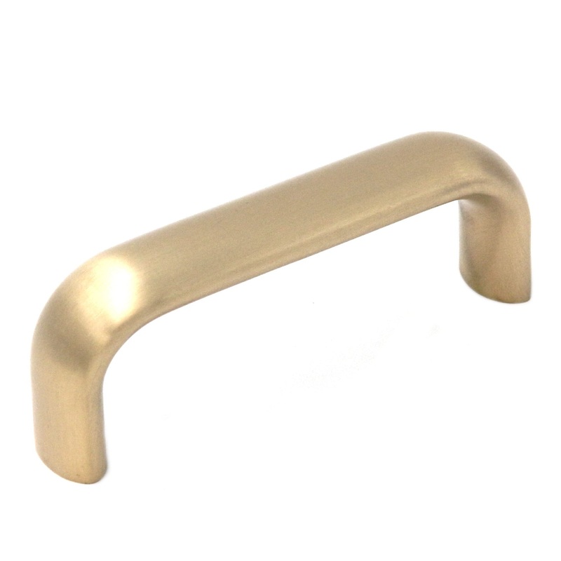 Keeler K1-04 Power & Beauty Solid Brass 3 Satin Brass Arch Cabinet Handle Pull