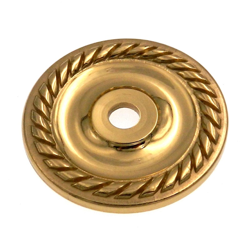 Laurey Landcaster Hand Polished Brass 1 1/2 Solid Brass Knob Backplate 42301