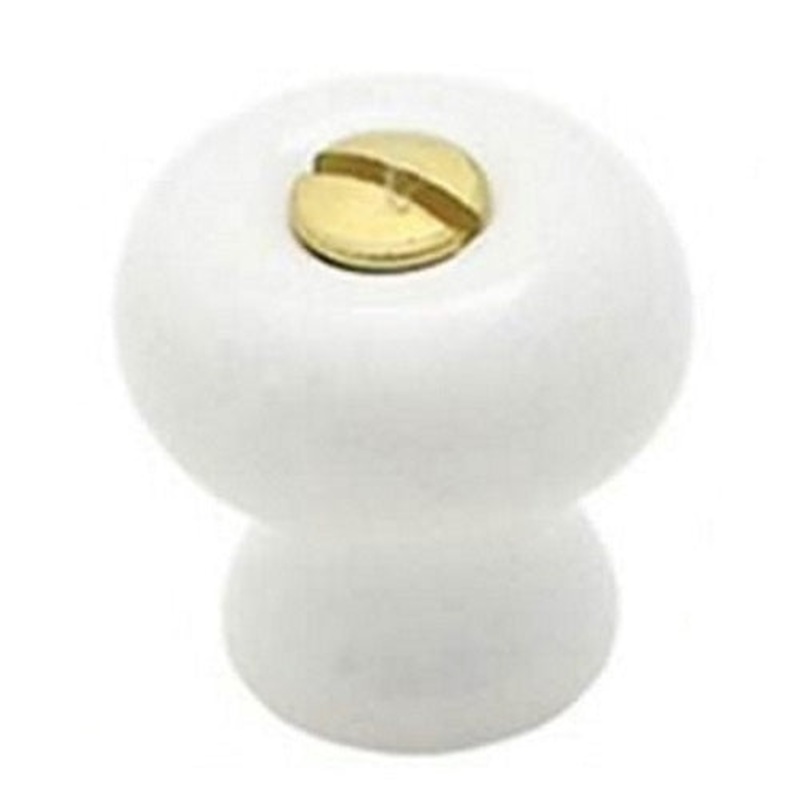 Pair of Amerock Ceramics 3/4 White Round Cabinet Porcelain Knob BP705-30