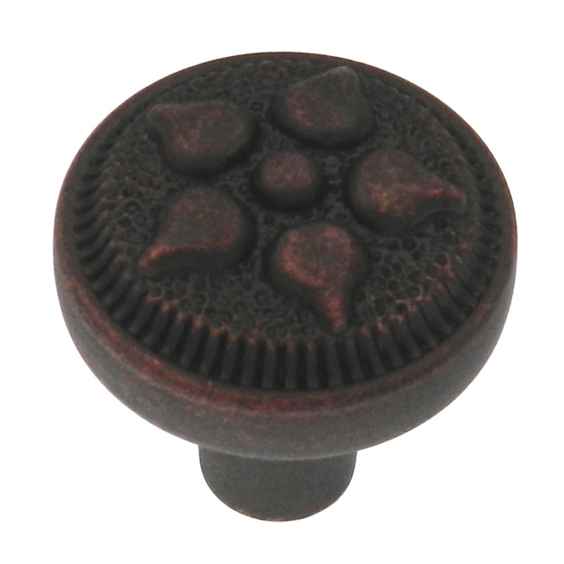 10 Pack Belwith Keeler Spanish Gothic 1 Dark Antique Copper Solid Brass Cabinet Knob P3025-DAC