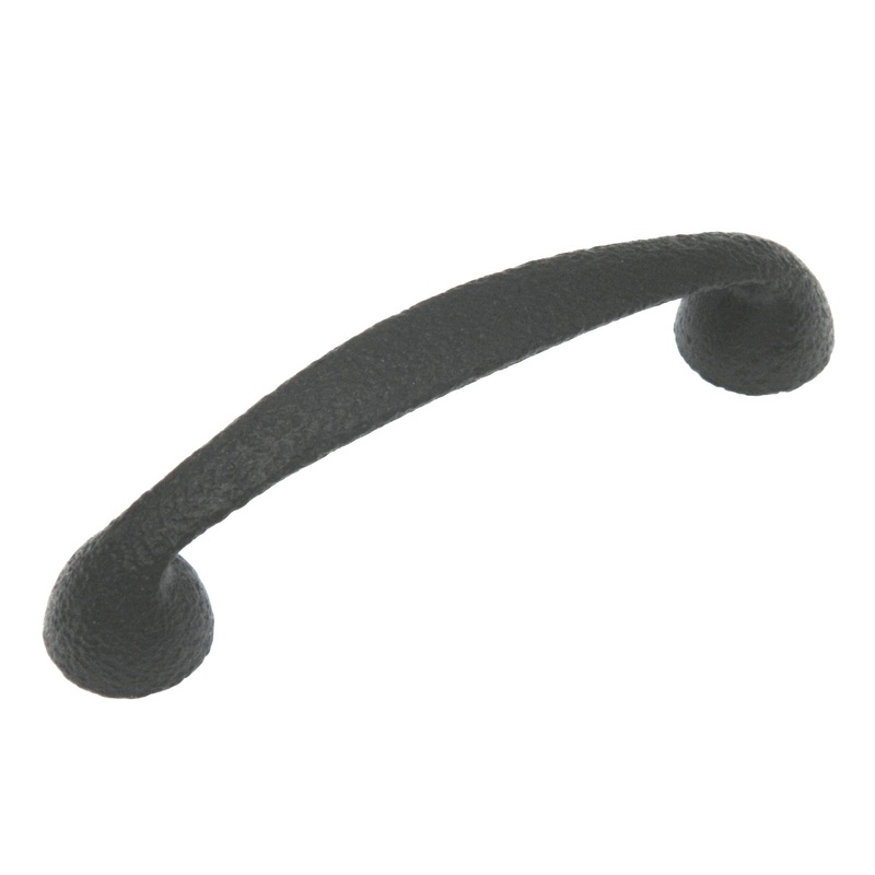 10 Pack of Ancient Treasures Rustic Hammered C040BLK Black 3 3/4 (96mm)cc Arch Pull