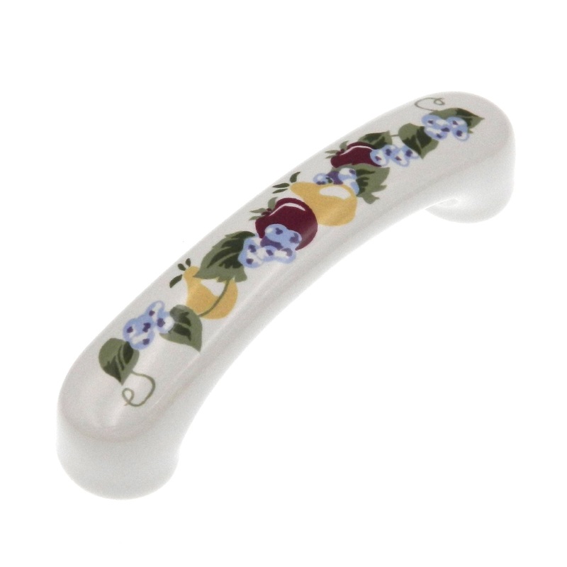 Amerock Nature’s Ceramic 3cc White Fruit & Vine Cabinet Handle Pull BP937-CW4