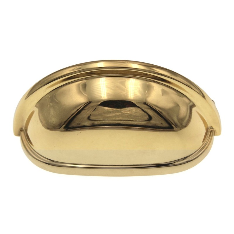 Belwith Keeler Prestige K43 Polished Brass 3cc Solid Brass Cabinet Cup Pull