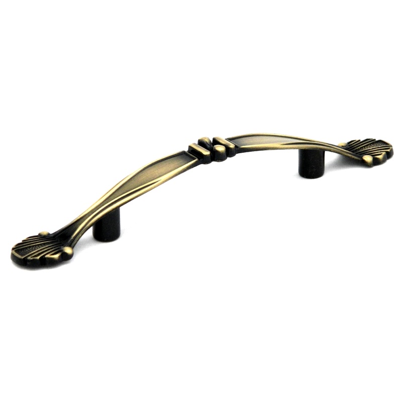 Hickory Hardware Cavalier Antique Brass 3cc Disc Cabinet Handle Pull P131-AB