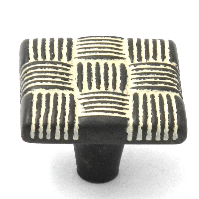 Hickory Hardware Tapestry Biscayne Antique 1 1/8 Basket Weave Cabinet Knob Pull PA1411-BYA