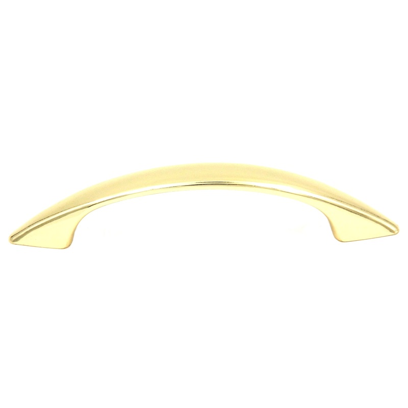 Hickory Sunnyside P116-3 Polished Brass 3cc Arch Cabinet Handle Pull