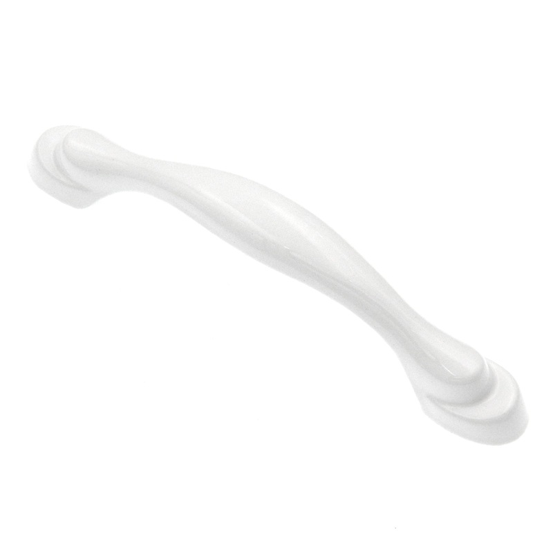 P330-24 White Frosted Deco 3cc Cabinet Handles Pulls Hickory Eclipse 25 Pack