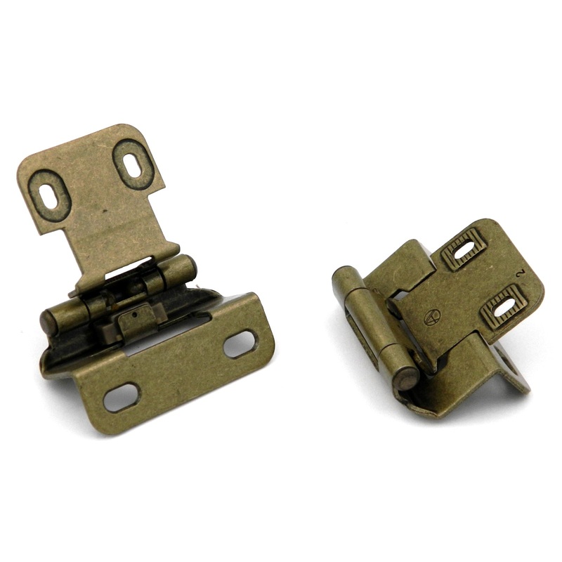Pair of Amerock LD7552-BB Self-Closing Partial-Wrap 1/2 Overlay Cabinet Hinges