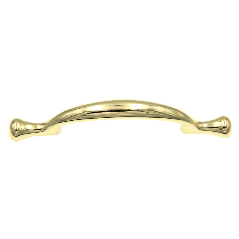 Polished Brass 3cc Cabinet Handle Pulls Belwith’s Conquest P14174-3, 25 Pack