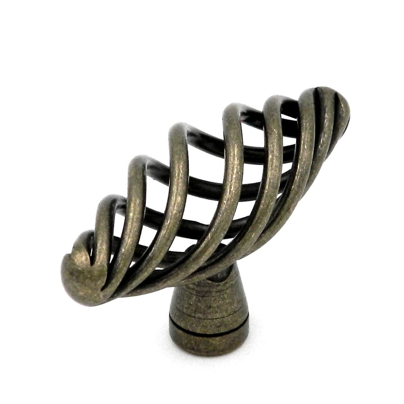 10 Pack Hickory Hardware Callis Country 2 3/8 Wrought Brass Birdcage Cabinet Knob P3650-WRB