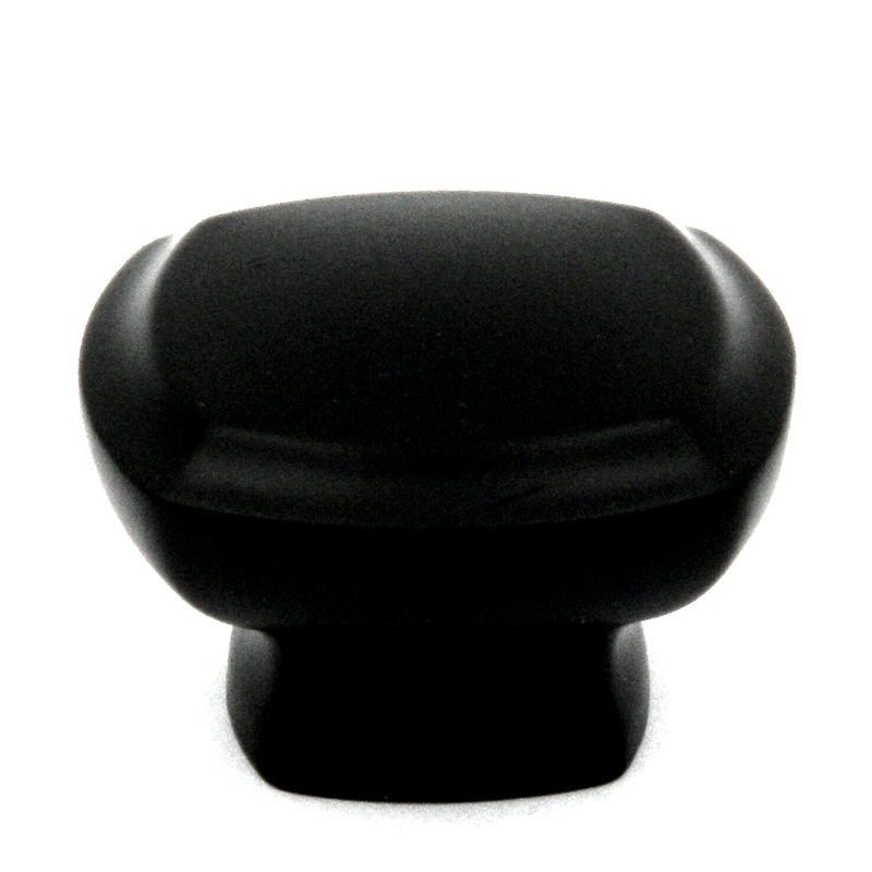 10 Pack Hickory Hardware Corinth 1 5/16 Matte Black Square Cabinet Knob P3183-MB