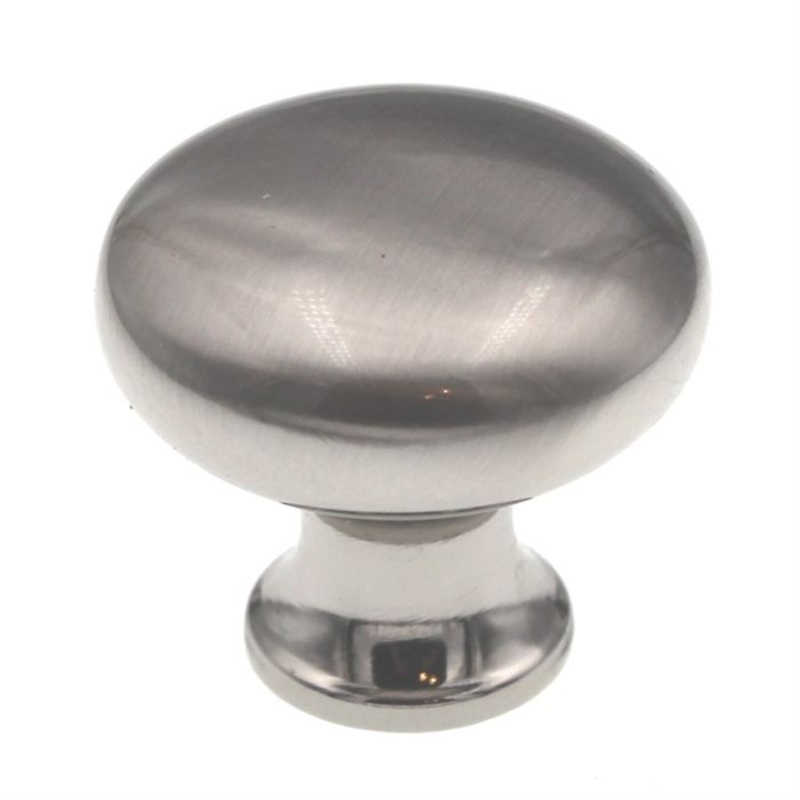 Amerock Anniversary Traditional 1 3/16 Sterling Nickel Round Smooth Solid Brass Cabinet Knob BP853-G9