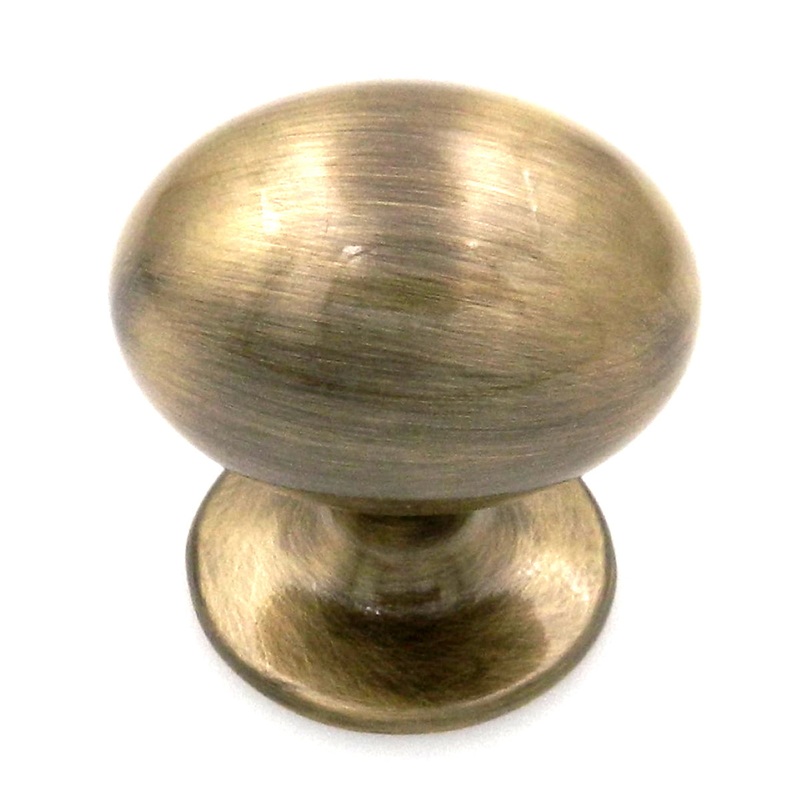 Amerock Elegant Brass 1 3/8 Elegant Brass Oval Smooth Cabinet Knob BP53018-EB