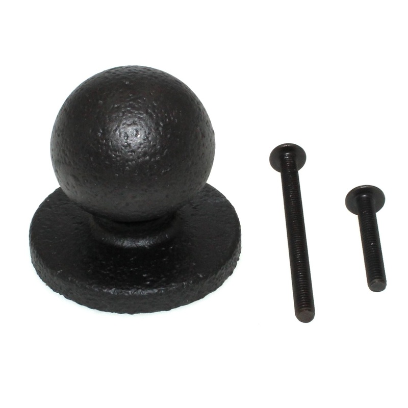 Ancient Treasures Hammered Black 1 1/4 Bifold Door Knob and Backplate H807BLK