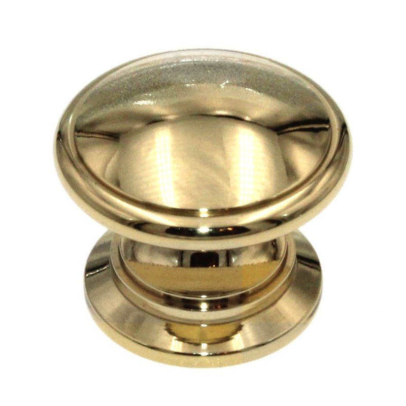 Belwith Keeler Power & Beauty 1 1/4 Polished Brass Round Solid Brass Cabinet Knob K44