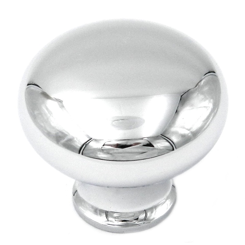 Belwith Keeler Solid Brass 1 1/4 Polished Chrome Round Cabinet Knob BK13-26