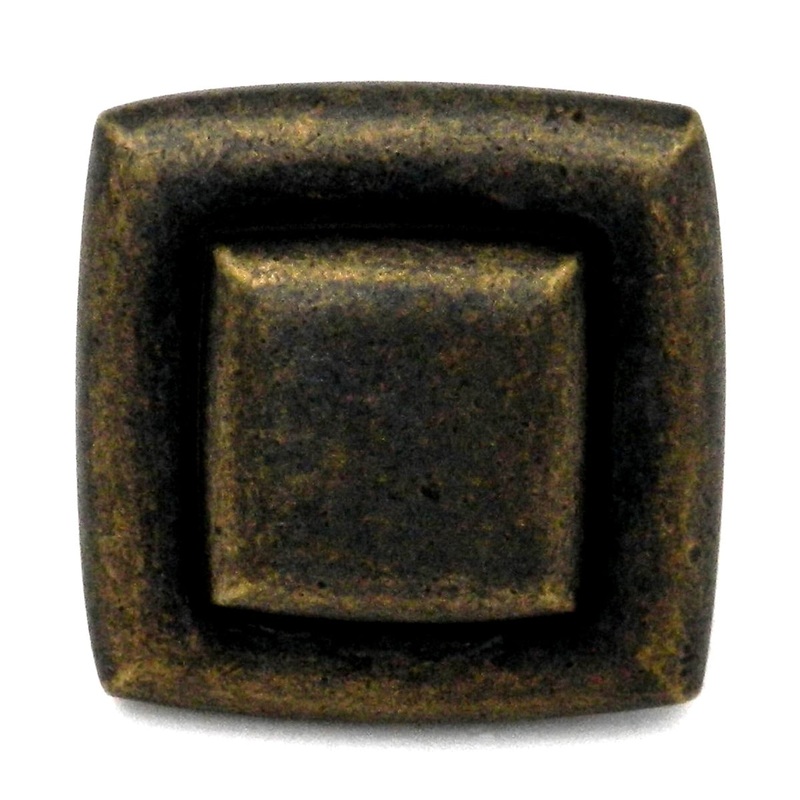 Hickory Hardware Corinth 1 5/16 Windover Antique Square Cabinet Knob P3182-WOA