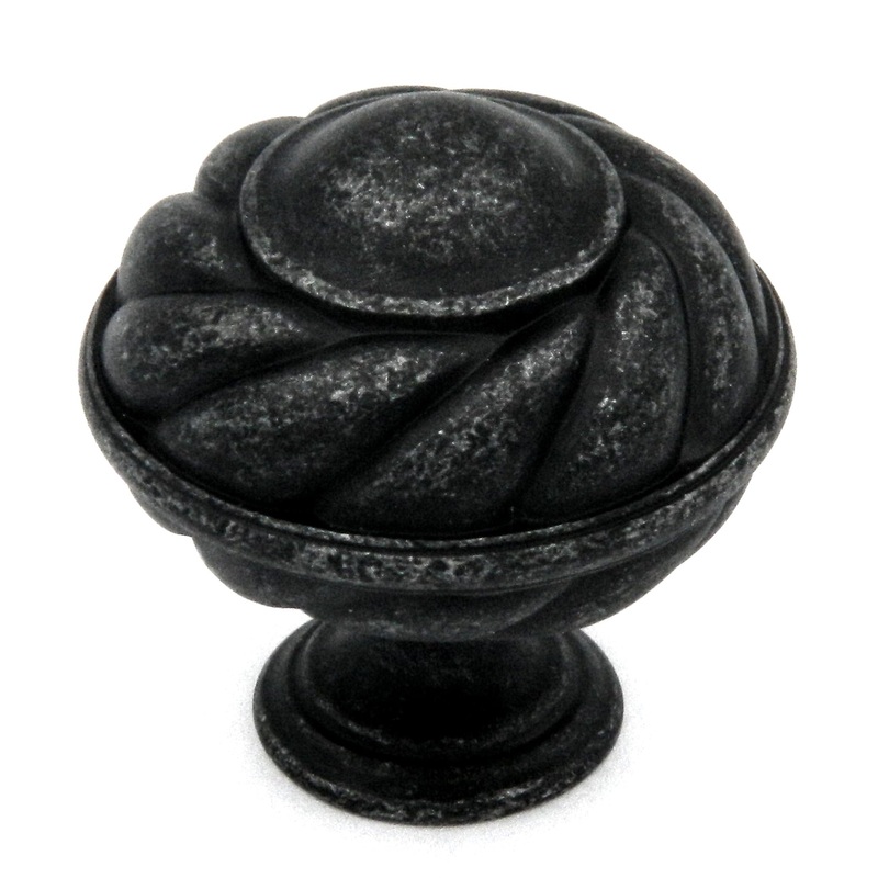 Hickory Hardware Cumberland 1 1/4 Vibra Pewter Round Twist Cabinet Knob P3163-VP