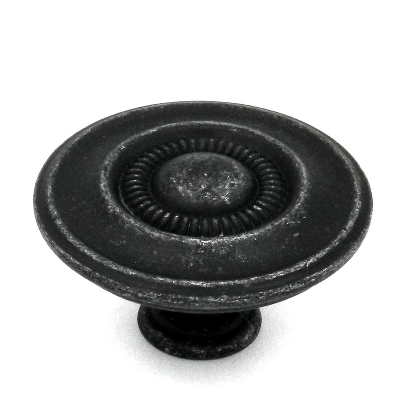 Hickory Hardware Guild 1 5/8 Vibra Pewter Round Disc Cabinet Knob P3150-VP