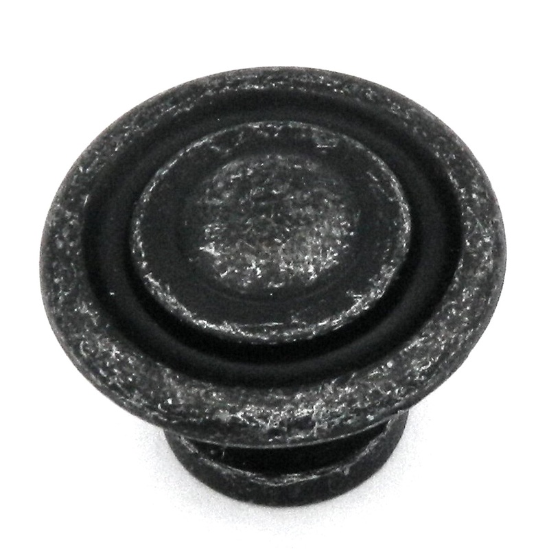Hickory Hardware Manchester Vibra Pewter 1 3/8 Disc Cabinet Knob Pull P2011-VP