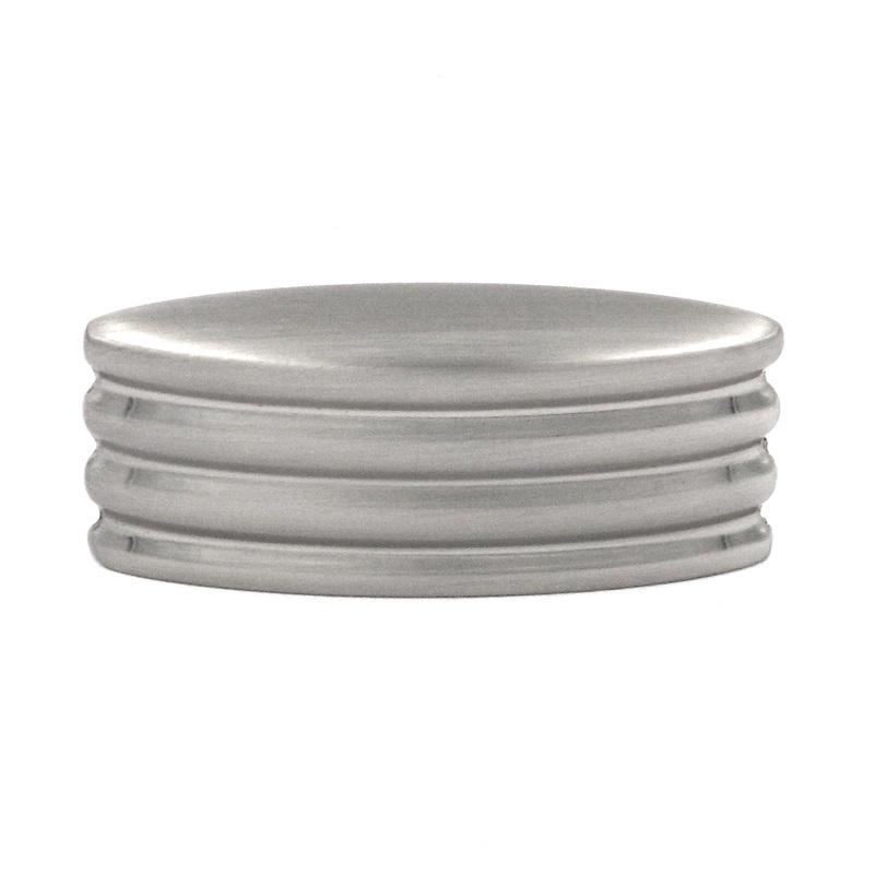 Hickory Hardware Metropolis 2 Satin Nickel Oval Ribbed Cabinet Knob P3212-SN