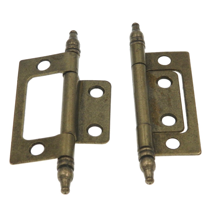 Hickory Hardware Self Mortise 2 Minaret Cabinet Hinges Lancaster Hand Polished P8294-LP