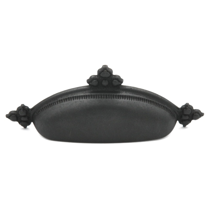 Keeler Spanish Gothic P3023-BMA Black Mist Antique 3,3 3/4cc Solid Brass Cup Pull