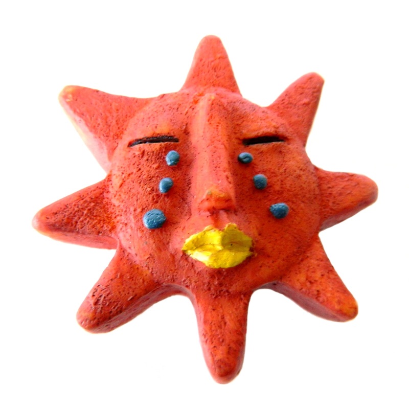 Laurey Whim-Z Fantasia 2 Hand-Painted Red Novelty Weeping Sun Drawer Knob 83075