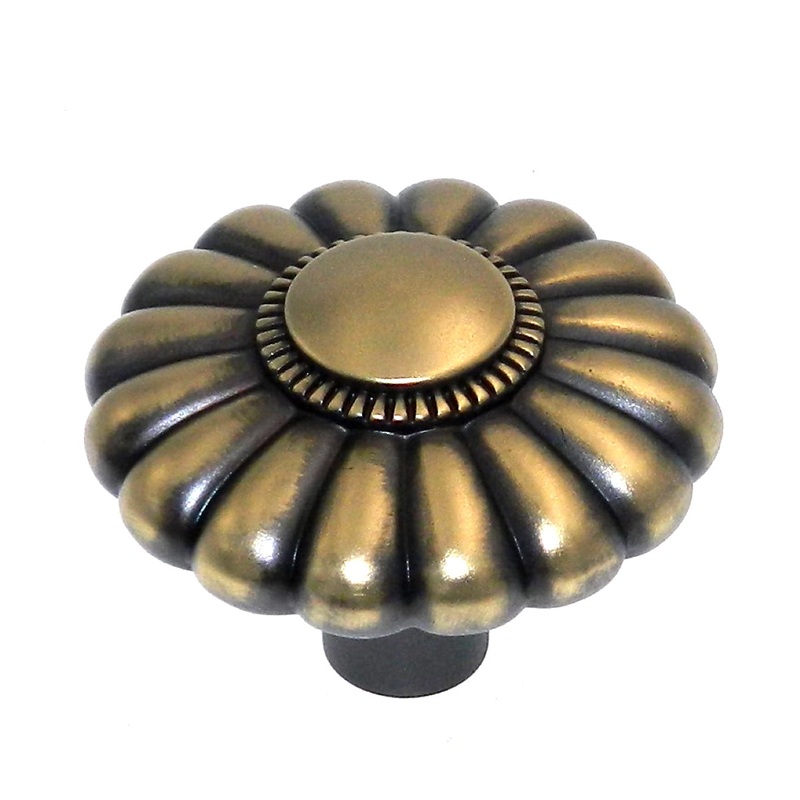 10 Pack Belwith Keeler Beaded Classic 1 1/2 Winchester Brass Beaded Solid Brass Cabinet Knob G3-06