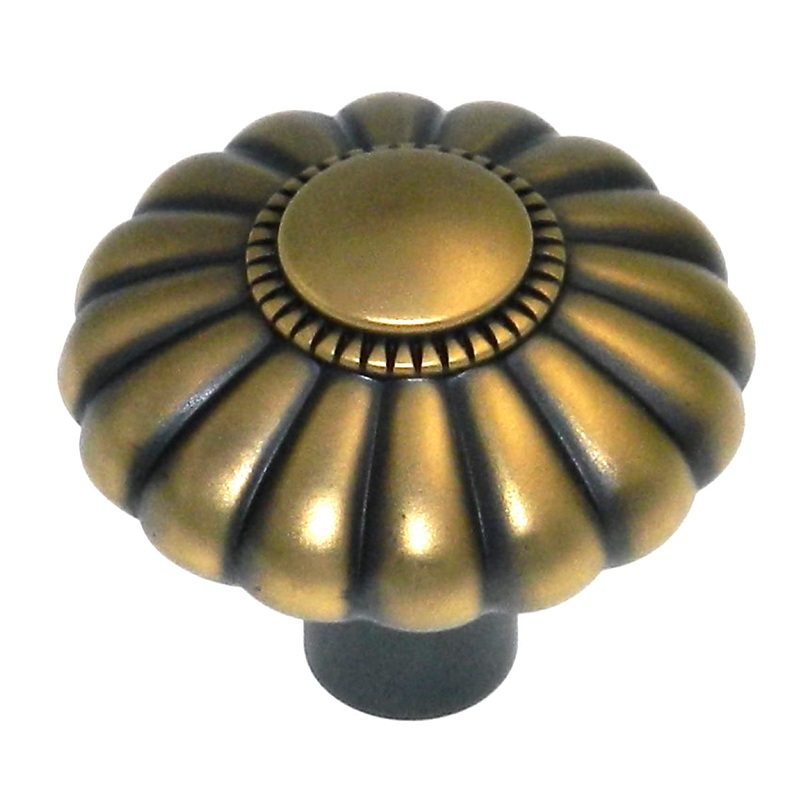 10 Pack Belwith Keeler Beaded Classic 1 1/4 Winchester Brass Beaded Solid Brass Cabinet Knob G2-06