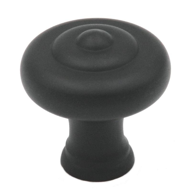 10 Pack Belwith Keeler Carriage House 1 1/2 Wrought Iron Black Round Solid Brass Cabinet Knob A704