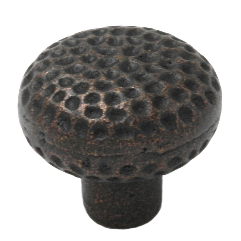 10 Pack Belwith Keeler Kingston 1 1/4 Antique Satin Bronze Hammered Solid Brass Cabinet Knob M71
