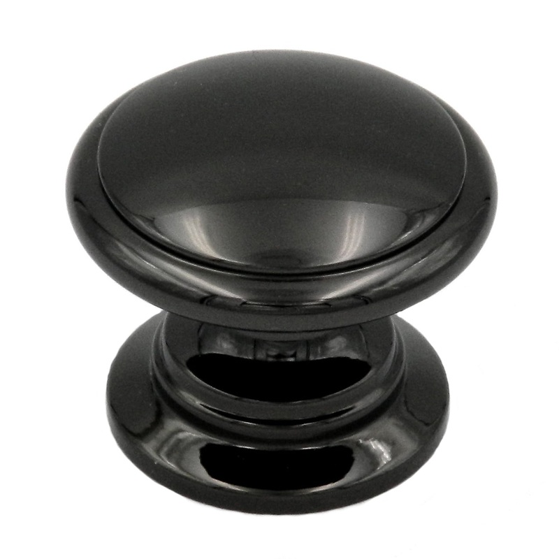 10 Pack Belwith Keeler Power & Beauty 1 1/4 Black Nickel Round Disc Solid Brass Cabinet Knob K44-BLN