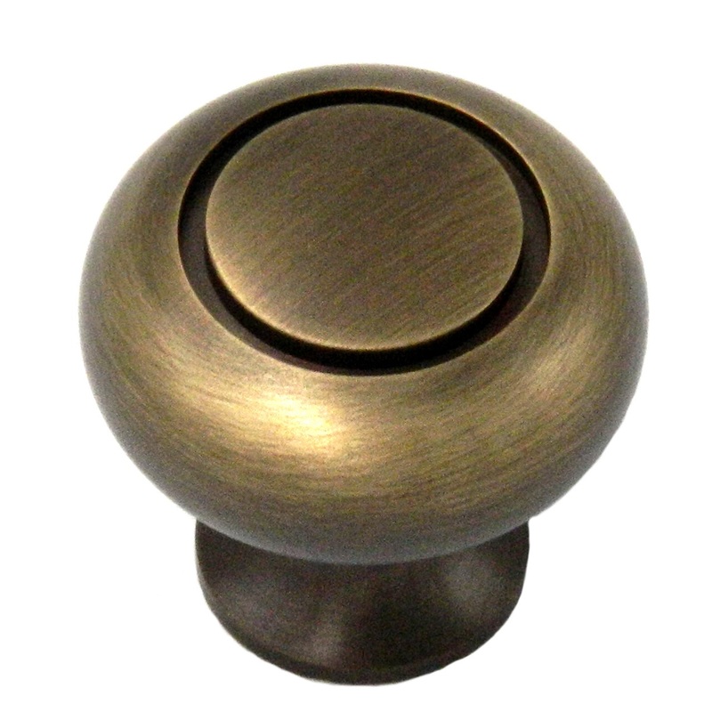10 Pack Belwith Keeler Power & Beauty 1 1/4 Satin Dover Round Ringed Solid Brass Cabinet Knob K19-9013