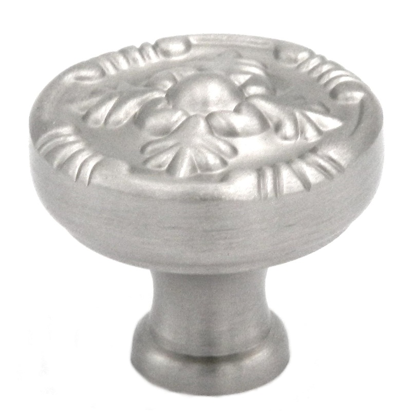10 Pack Belwith Keeler Richelieu 1 1/4 Satin Nickel Round Ornate Solid Brass Cabinet Knob F406