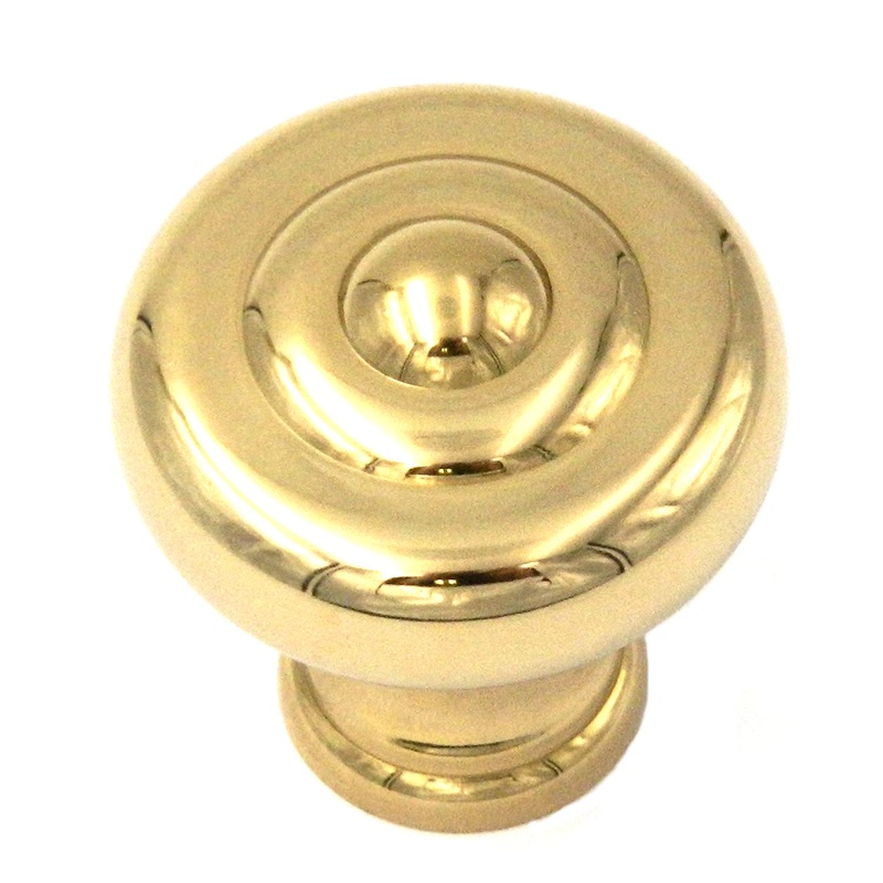 10 Pack Belwith Keeler Sechel 1 1/4 Polished Brass Solid Brass Cabinet Knob A3