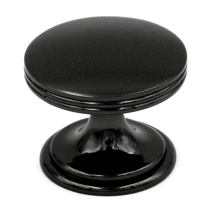 10 Pack Hickory Hardware American Diner 1 3/8 Black Nickel Round Flat-top Cabinet Knob P2142-BLN