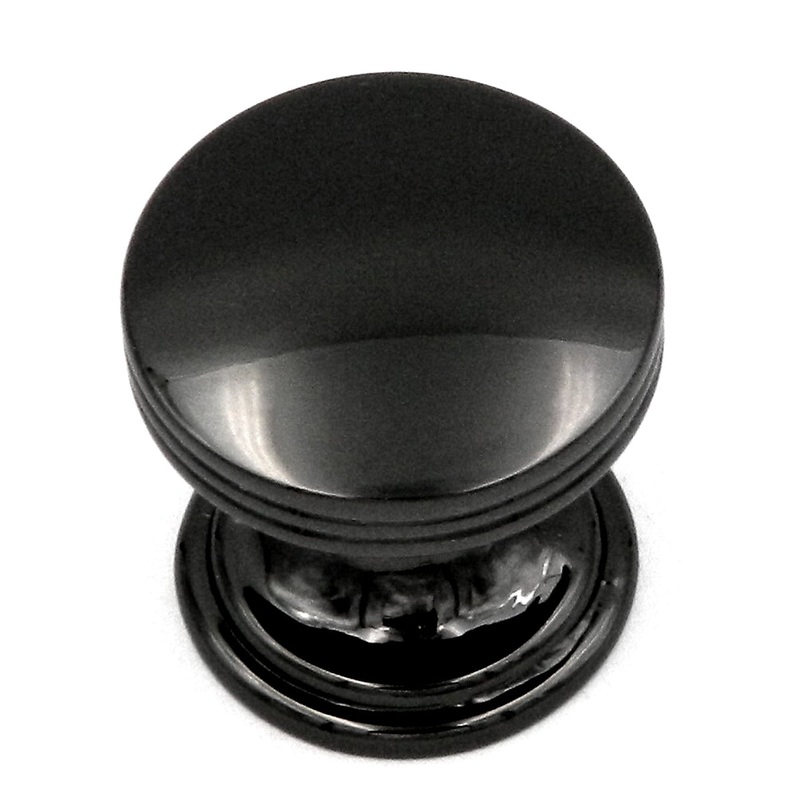 10 Pack Hickory Hardware American Diner 1 Black Nickel Round Flat-top Cabinet Knob P2140-BLN