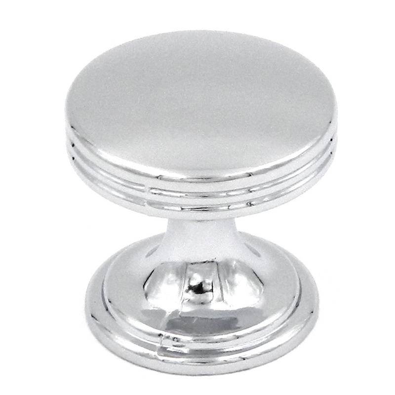 10 Pack Hickory Hardware American Diner 1 Chrome Round Flat-top Cabinet Knob P2140-CH