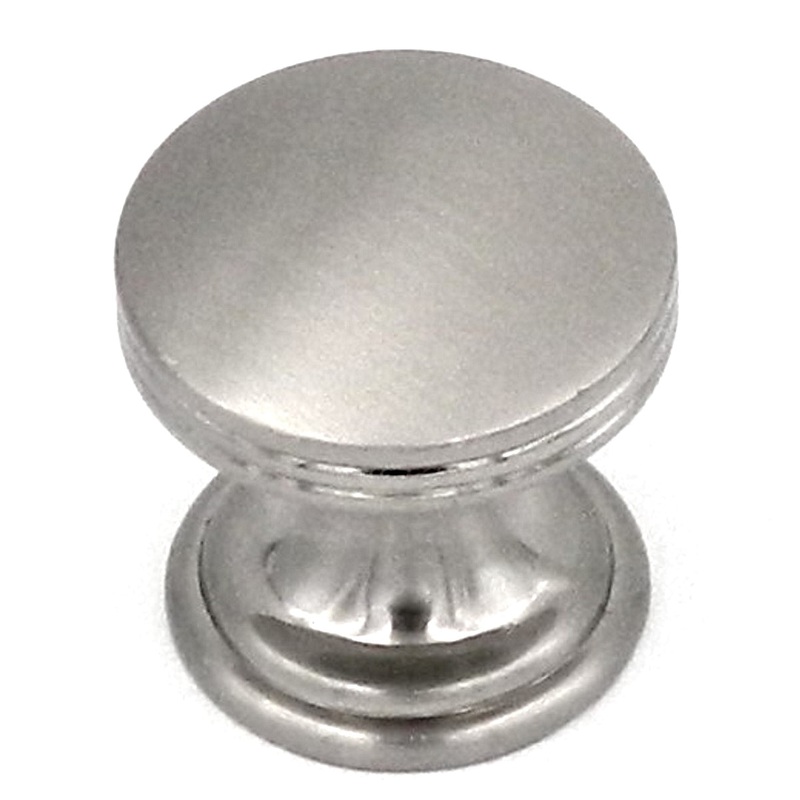 10 Pack Hickory Hardware American Diner 1 Satin Nickel Round Flat-top Cabinet Knob P2140-SN