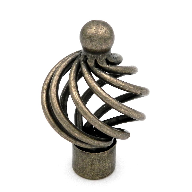 10 Pack Hickory Hardware Callis Country 1 1/4 Wrought Brass Birdcage Basket Cabinet Knob P3654-WRB