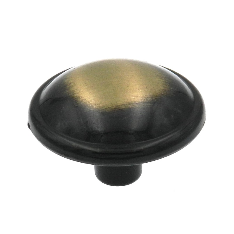 10 Pack Hickory Hardware Cavalier Antique Brass Dome 1 1/4 Cabinet Knob P203-AB
